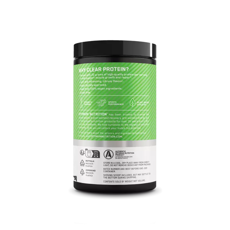 Optimum Nutrition ON Clear Protein 100% Plant Protein Isolate