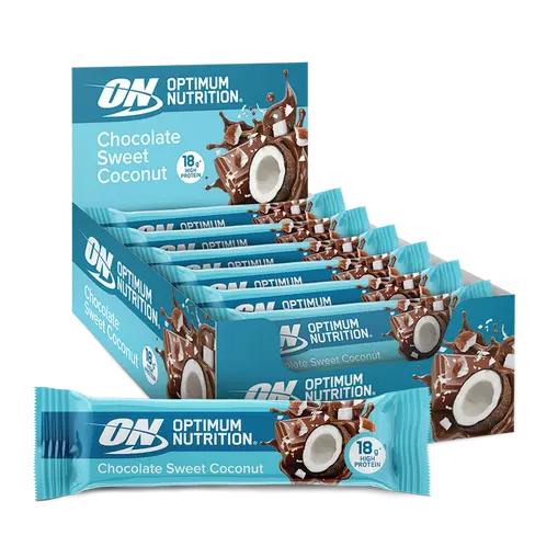 Optimum Nutrition Chocolate Sweet Coconut Protein Bar - 18g high protein