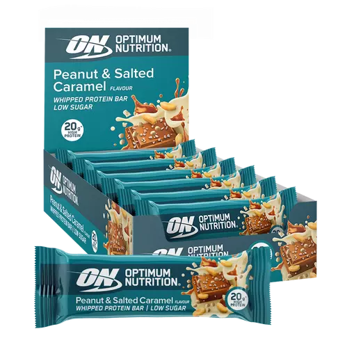 Optimum Nutrition Peanut and Salted Caramel Whipped Protein Bar - 20g high protein