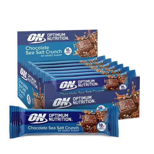 Optimum Nutrition Chocolate Sea Salt Crunch Protein Bar - 18g high protein