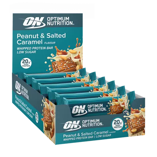 Optimum Nutrition Peanut and Salted Caramel Whipped Protein Bar - 20g high protein
