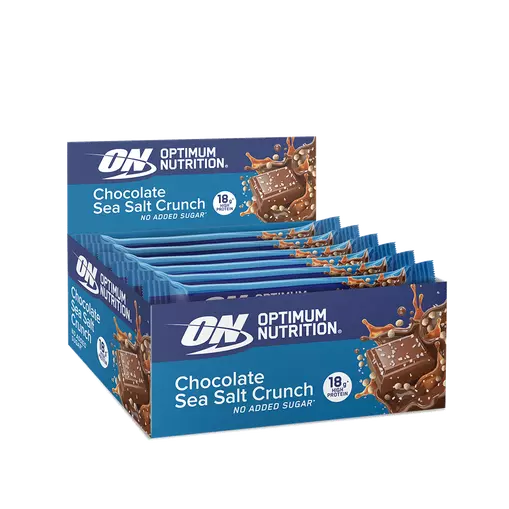 Optimum Nutrition Chocolate Sea Salt Crunch Protein Bar - 18g high protein