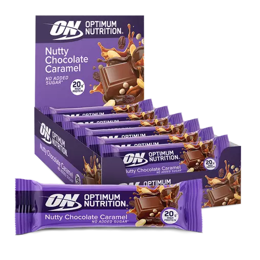 Optimum Nutrition Nutty Chocolate Caramel Protein Bar - 20g high protein