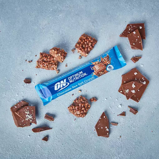 Optimum Nutrition Chocolate Sea Salt Crunch Protein Bar - 18g high protein